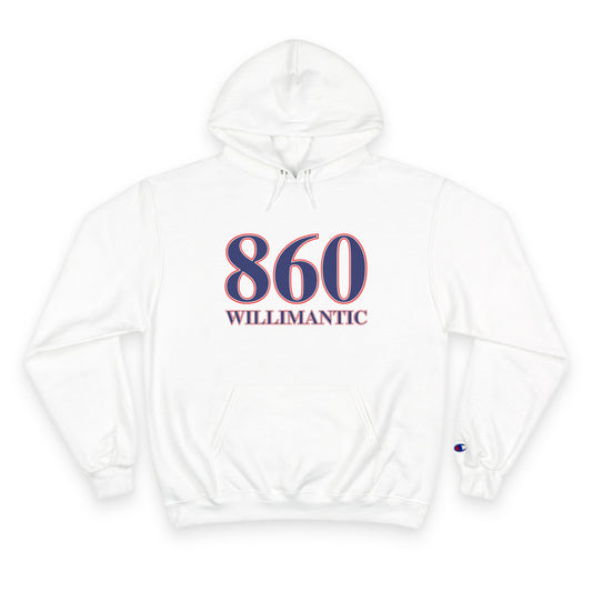 860 Willimantic Red, White & Blue Champion Hoodie
