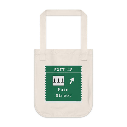 Vintage Merritt Parkway Exit 48 Sign Organic Canvas Tote Bag