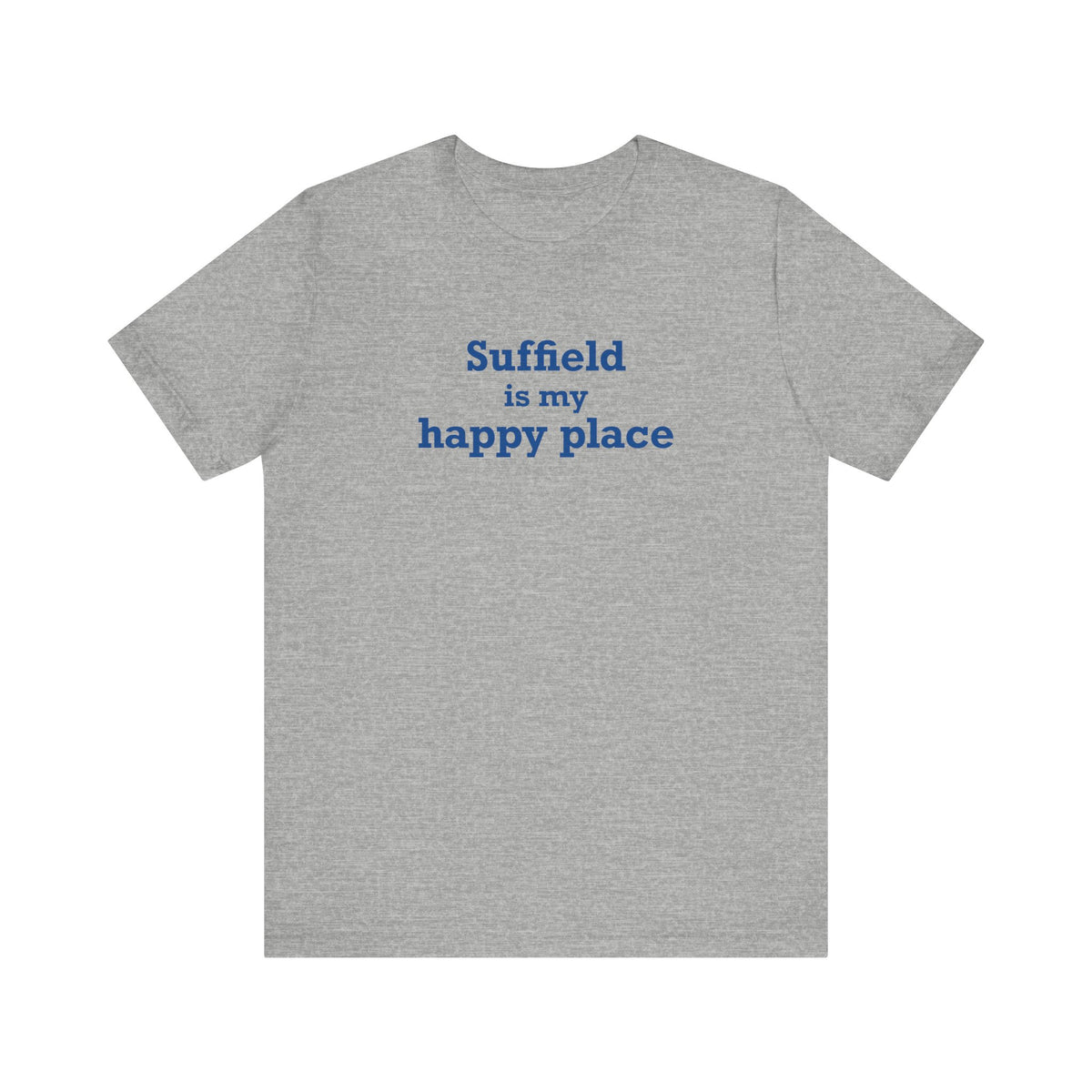 Suffield is My Happy Place Unisex Jersey Short Sleeve T-Shirt