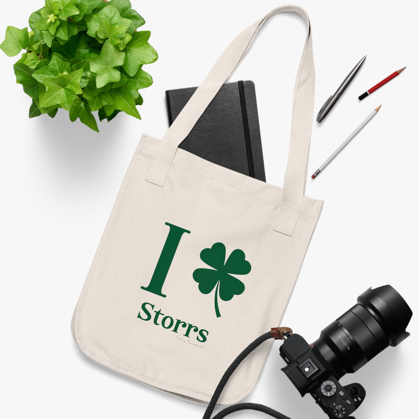 I Clover Storrs Organic Canvas Tote Bag