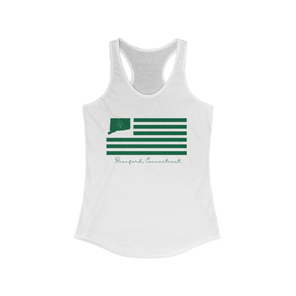 Branford Connecticut St Patrick’s Day Flag Women's Ideal Racerback Tank Top