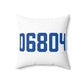 06804 Brookfield Connecticut Zip Code Spun Polyester Square Pillow