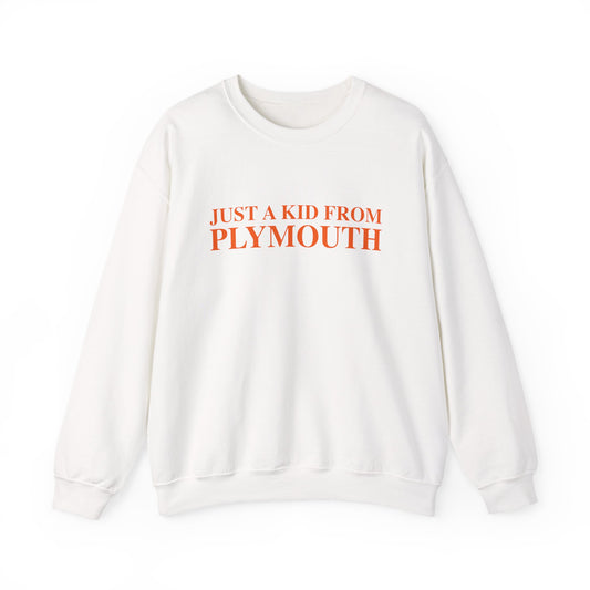 Just a kid from Plymouth Unisex Heavy Blend™ Crewneck Sweatshirt