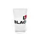 Love Black Rock Pint Glass, 16oz