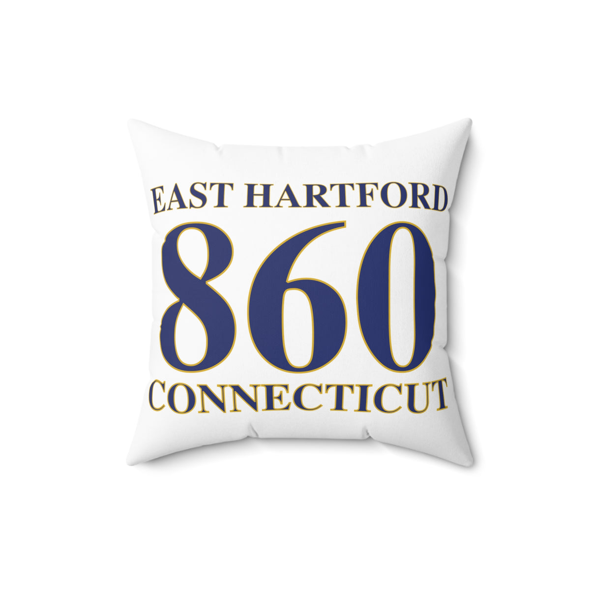 East Hartford 860 Connecticut Polyester Square Pillow
