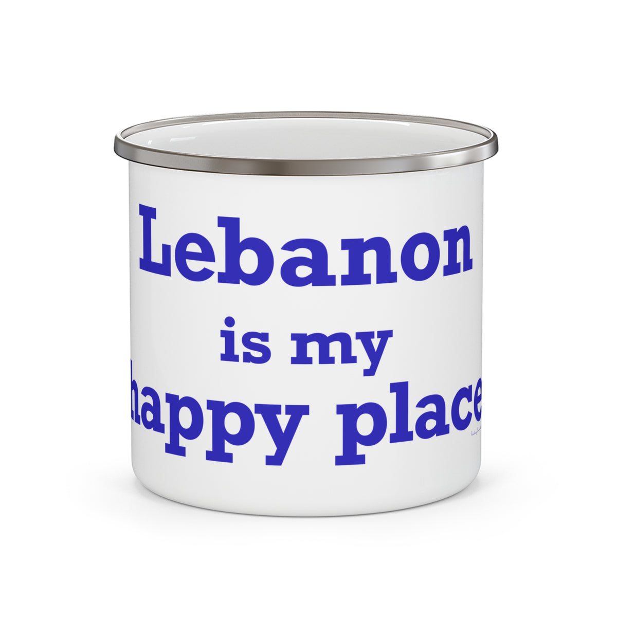 Lebanon is My Happy Place Enamel Camping Mug