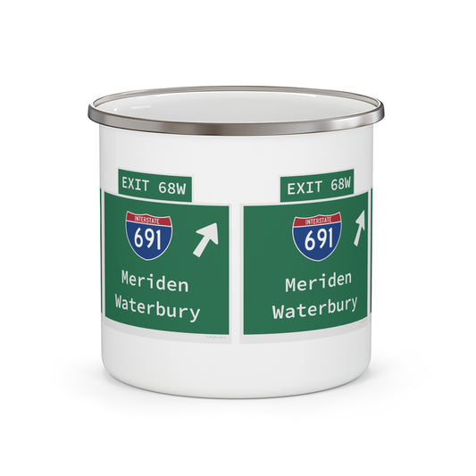 Vintage WCP Exit 68W Enamel Camping Mug