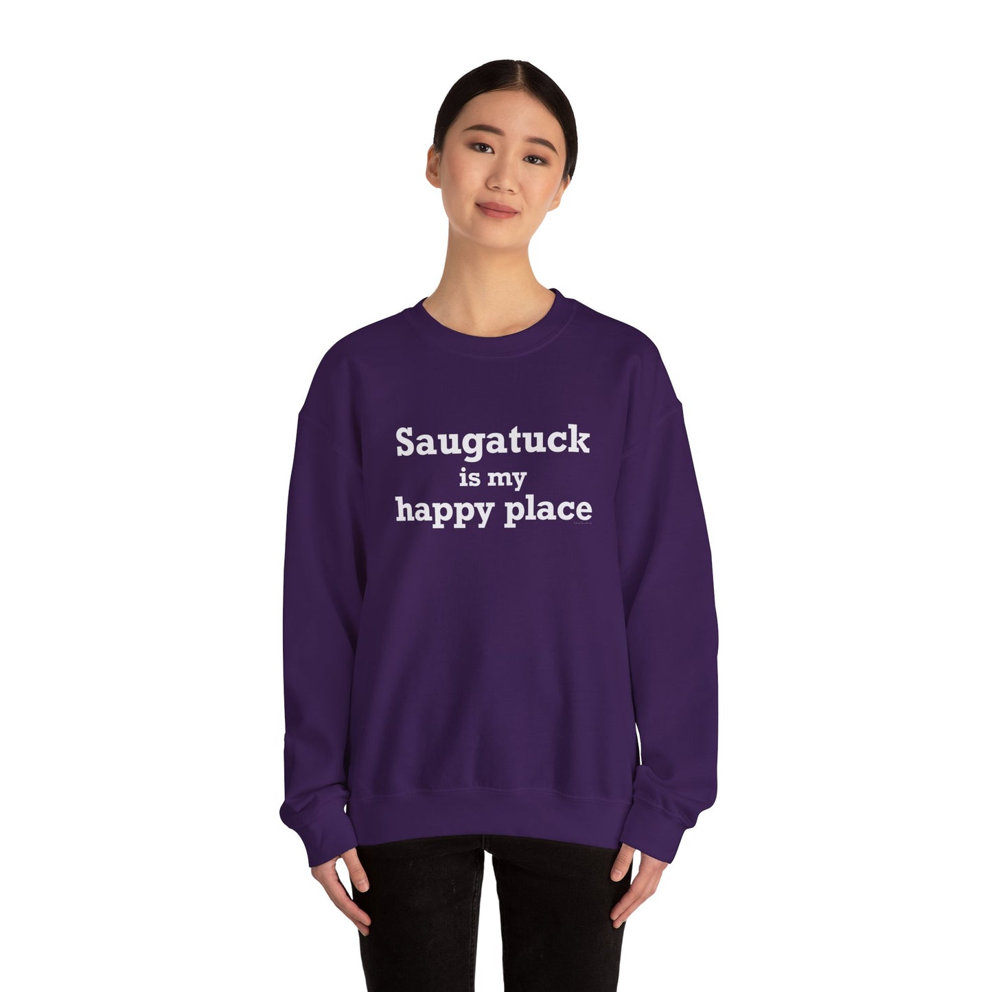 Saugatuck Is My Happy Place Unisex Heavy Blend™ Crewneck Sweatshirt