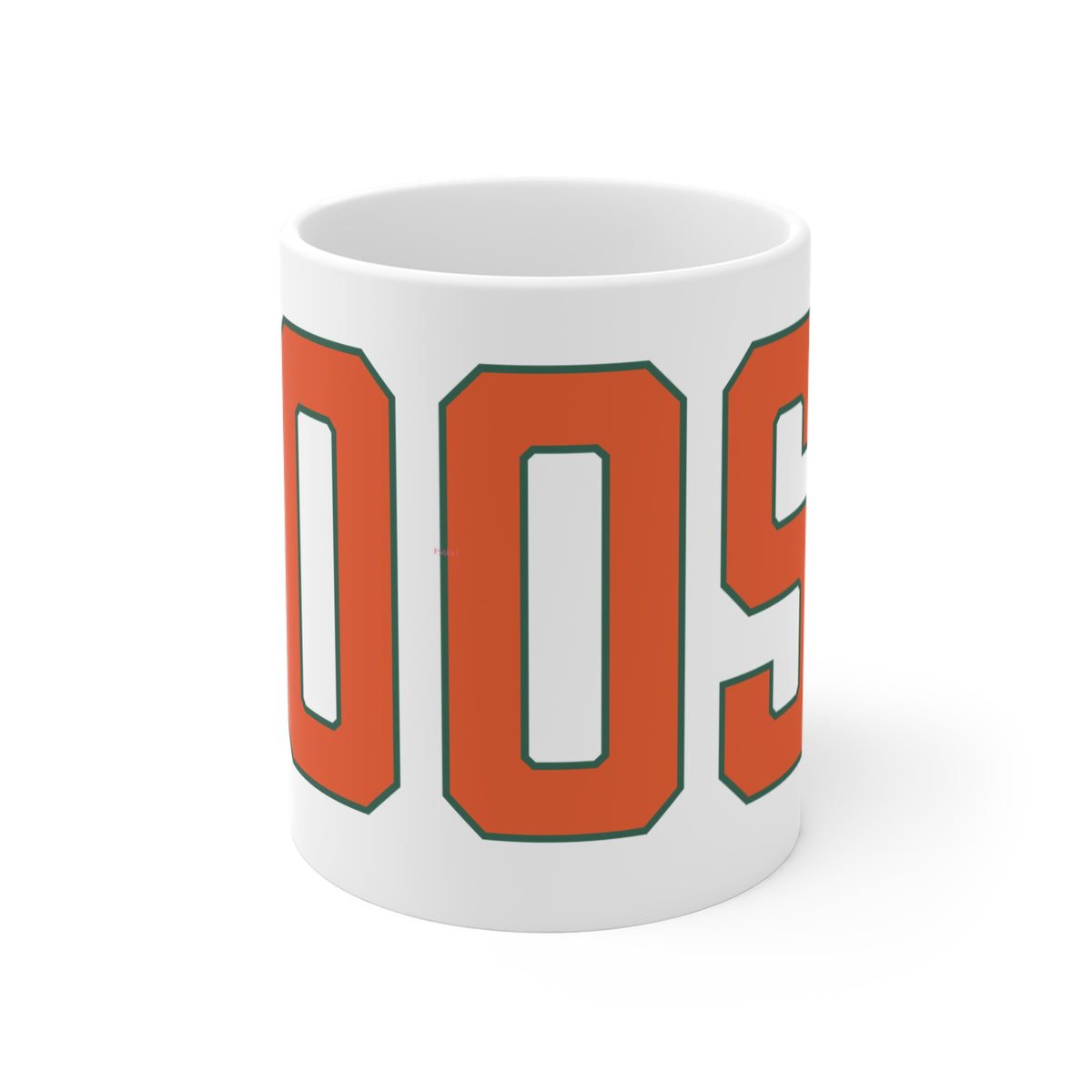 Goose Zip Code Orange & Green Mug 11oz