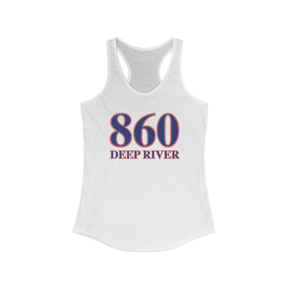 860 Deep River Red White & Blue Women's Ideal Racerback Tank Top