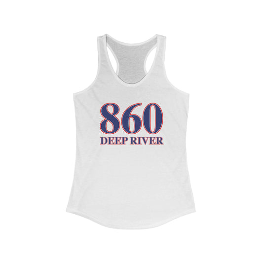 860 Deep River Red White & Blue Women's Ideal Racerback Tank Top