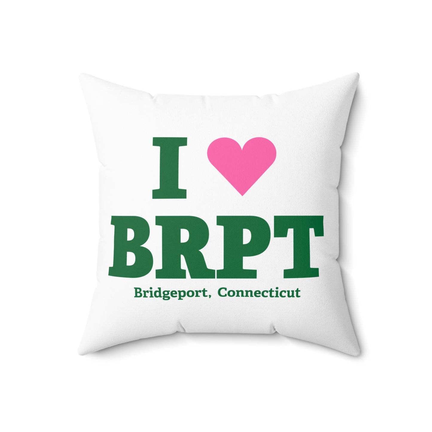 I Heart BRPT Spun Polyester Square Pillow