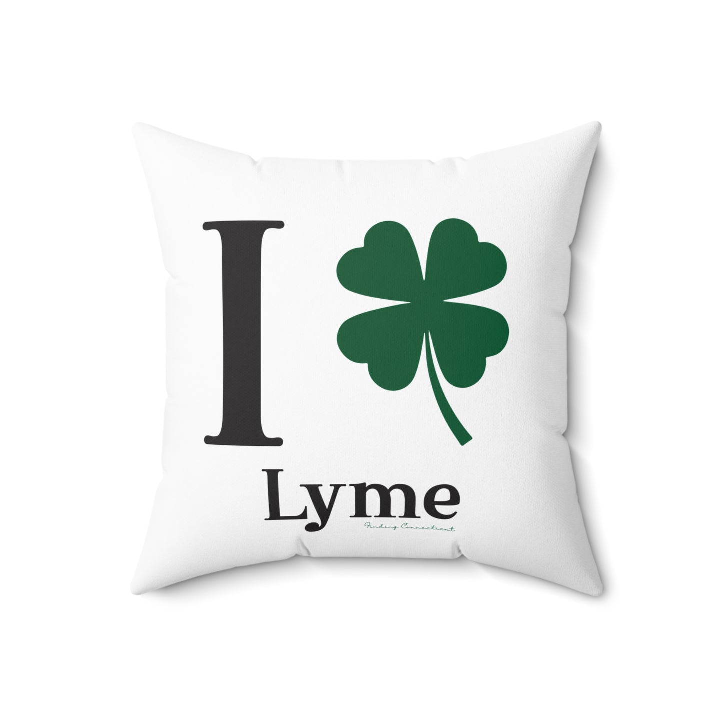 I Clover Lyme Spun Polyester Square Pillow
