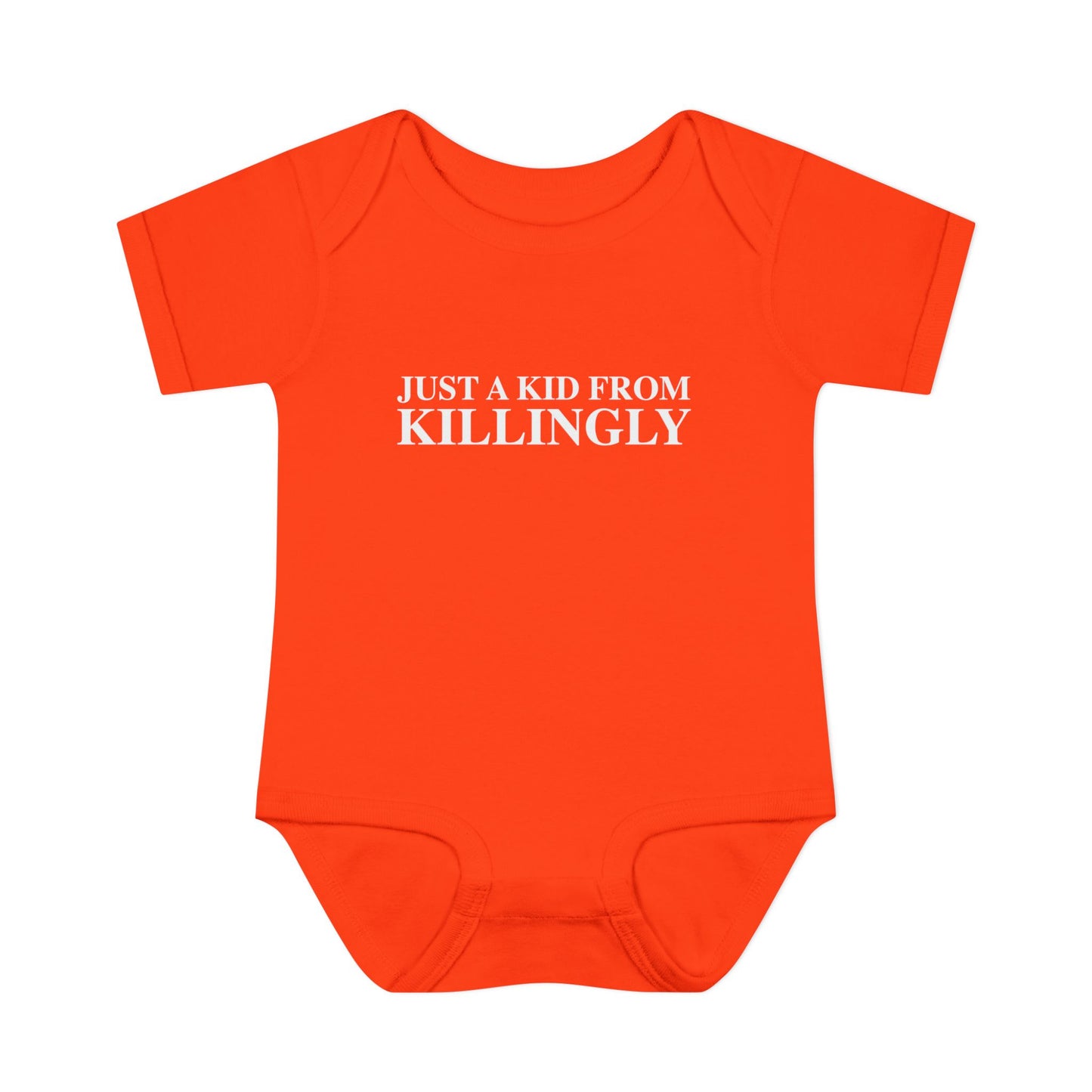 Just a kid from Killingly Infant Baby Rib Bodysuit