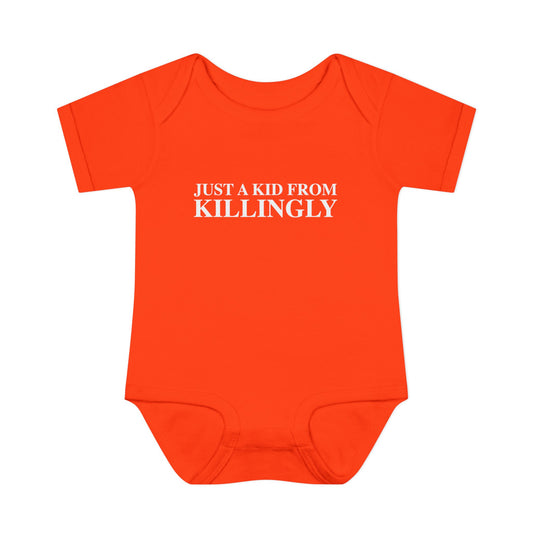 Just a kid from Killingly Infant Baby Rib Bodysuit