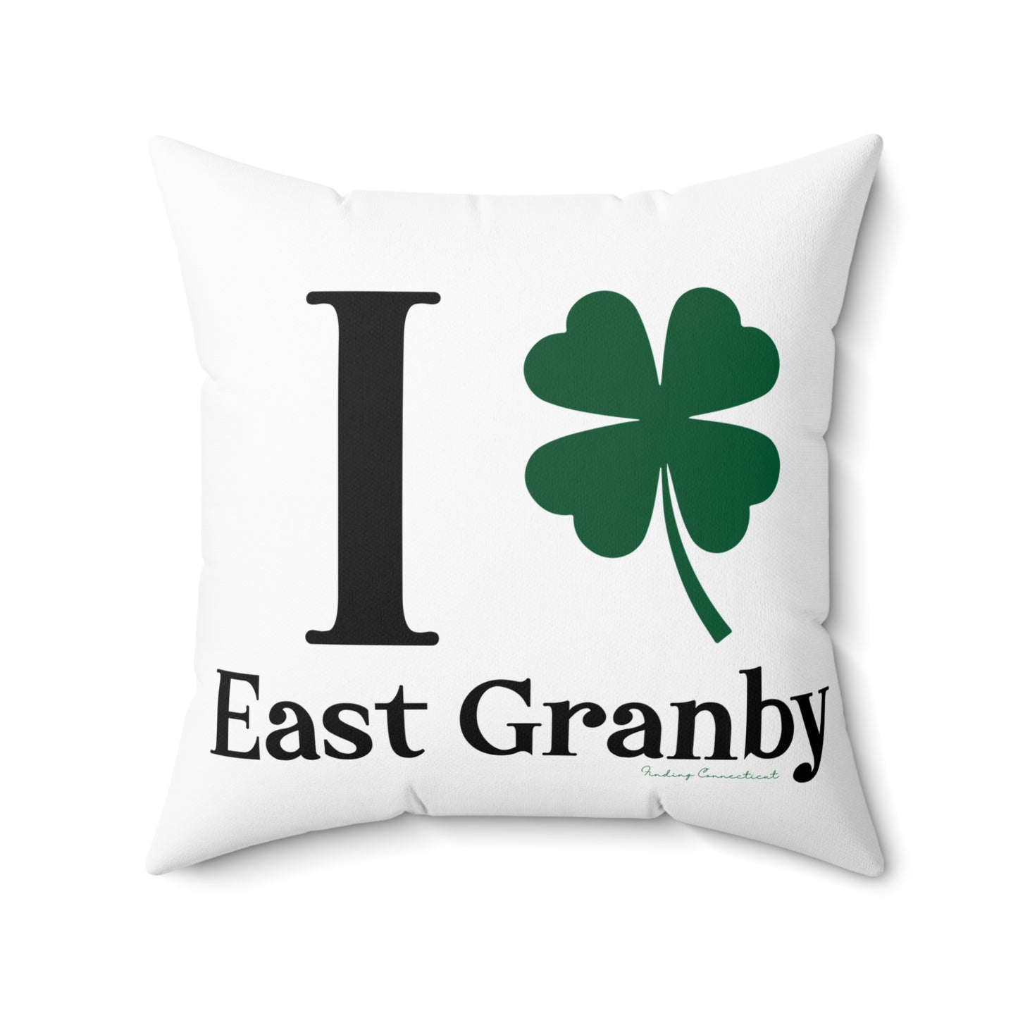 I Clover East Granby Spun Polyester Square Pillow