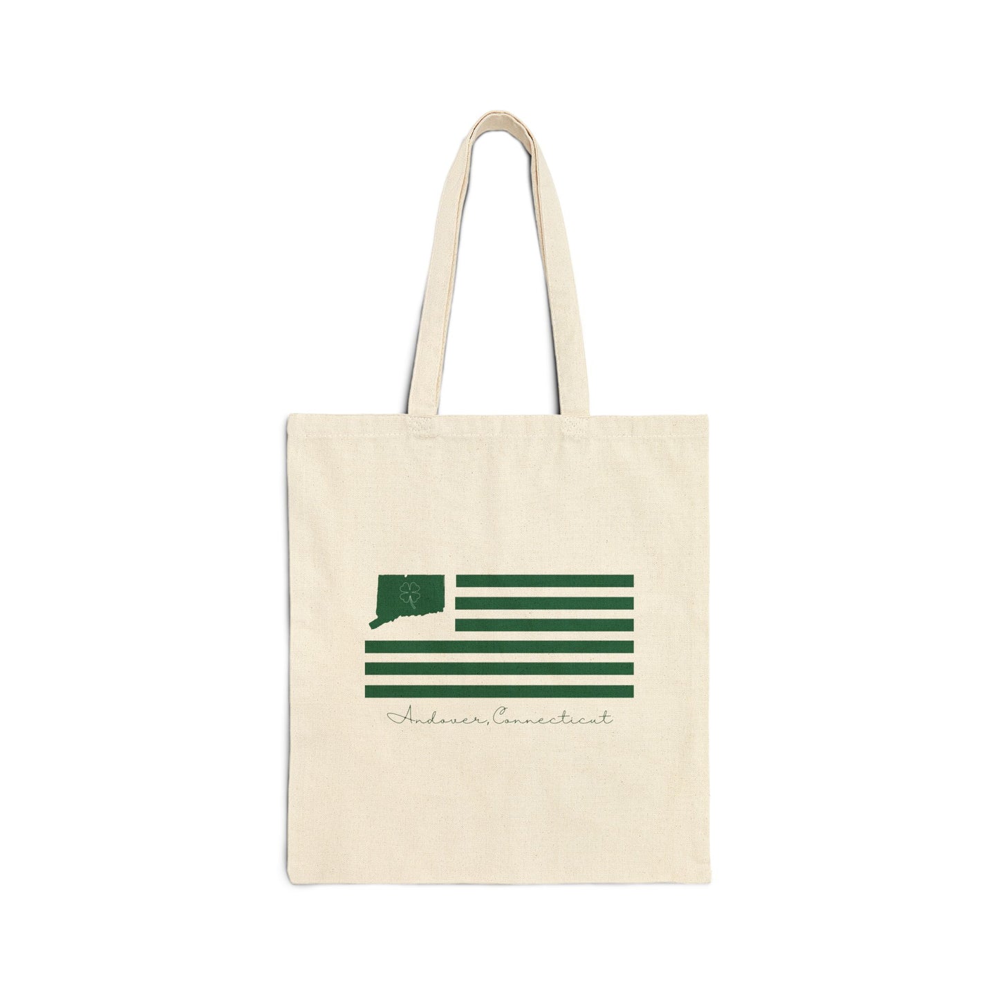 Andover Connecticut St. Patrick’s Day Flag  Cotton Canvas Tote Bag