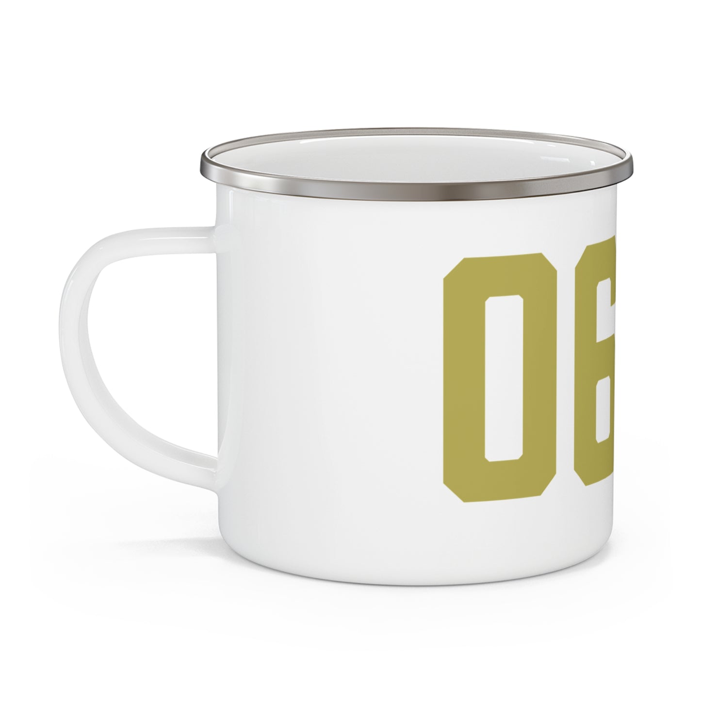 06611 Trumbull Connecticut Zip Code Enamel Camping Mug