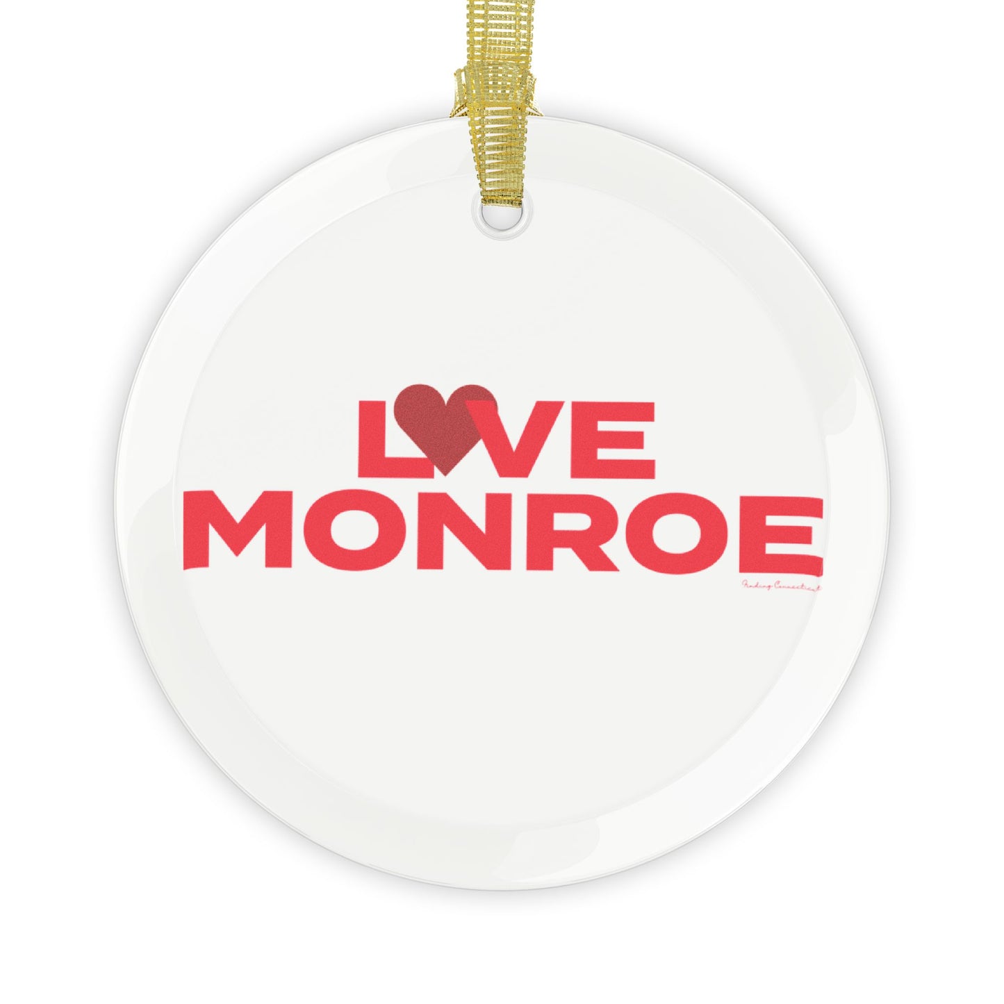 Love Monroe Glass Ornaments