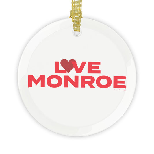 Love Monroe Glass Ornaments