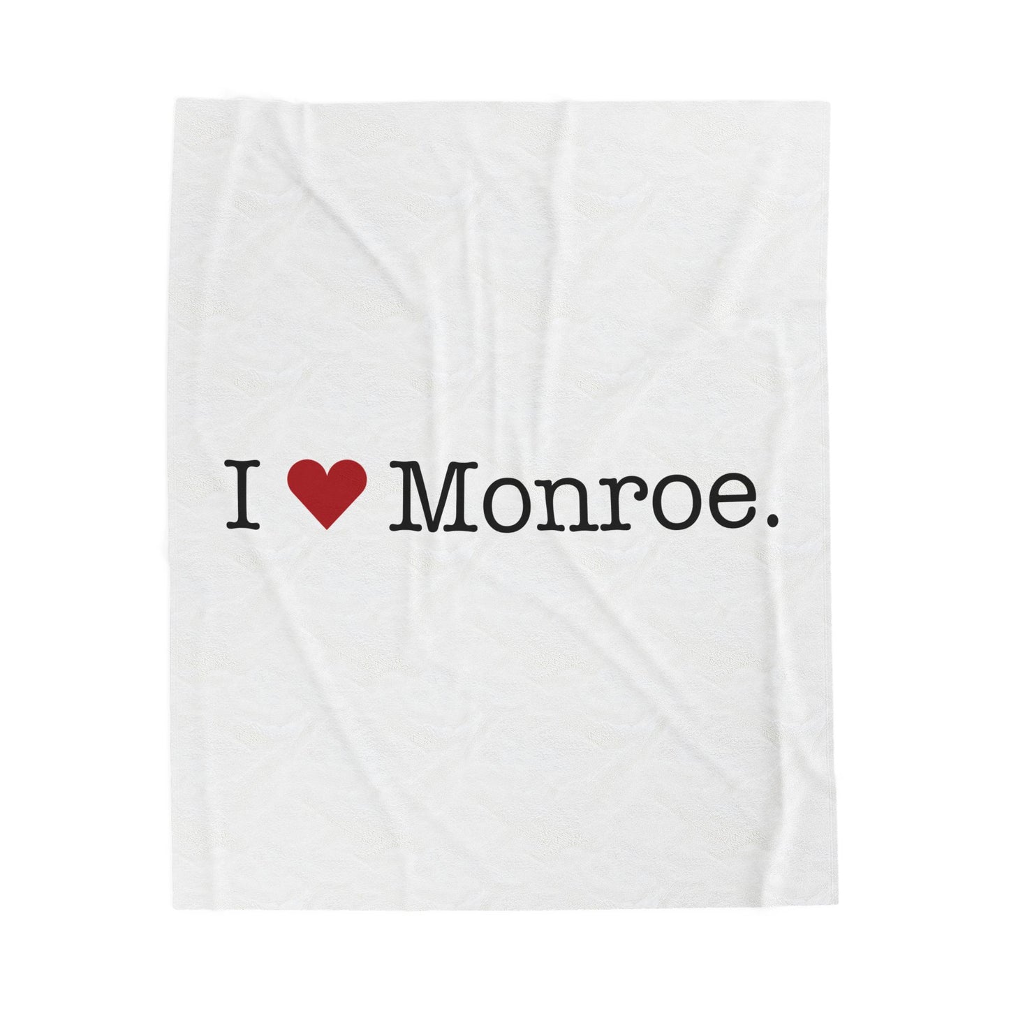 I Heart Monroe. Velveteen Plush Blanket