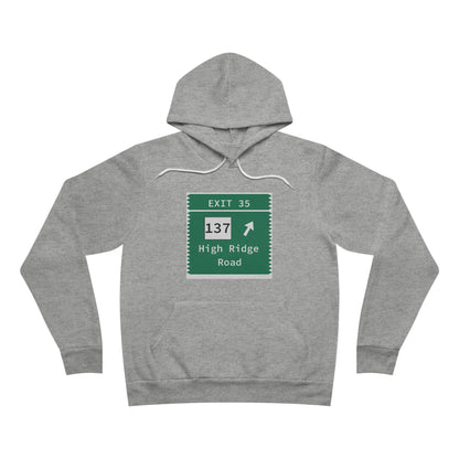 Vintage Merritt Parkway Exit 35 Sign Unisex Sponge Fleece Pullover Hoodie