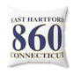 East Hartford 860 Connecticut Polyester Square Pillow