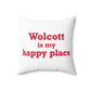 Wolcott is My Happy Place Polyester Square Pillow