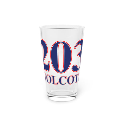 Wolcott Red, White & Blue Pint Glass, 16oz
