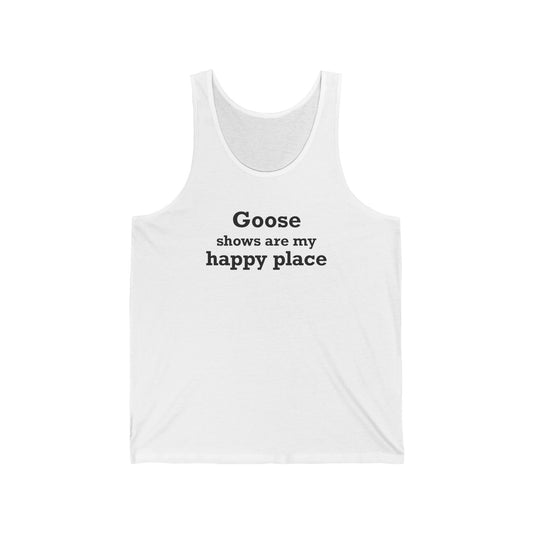 Goose Shows Are My Happy Place - Black Unisex Jersey Tank Top