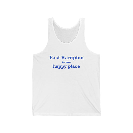 East Hampton is My Happy Place Unisex Jersey Tank Top