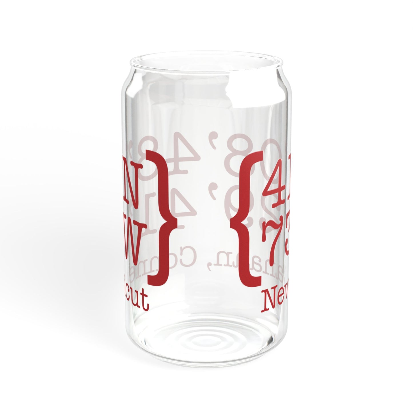 New Canaan Coordinates Sipper Glass, 16oz