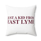 Just a kid from East Lyme Spun Polyester Square Pillow