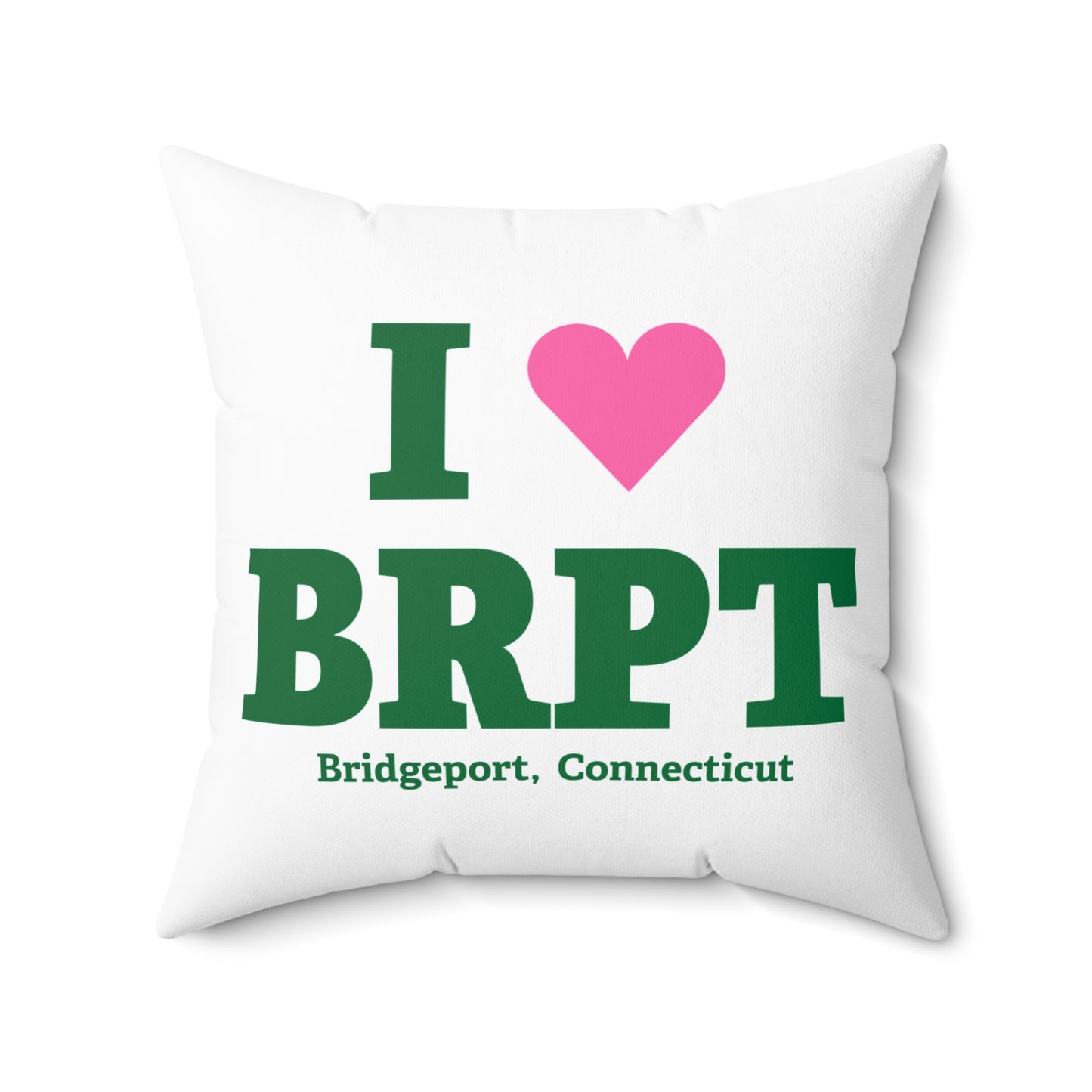 I Heart BRPT Spun Polyester Square Pillow