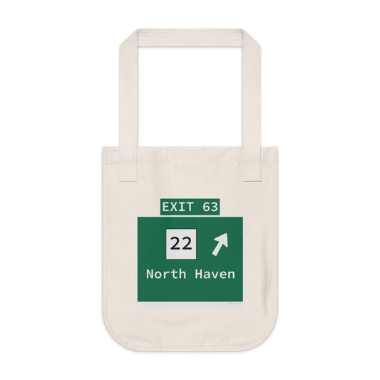 Vintage WCP Exit 63 Sign Organic Canvas Tote Bag
