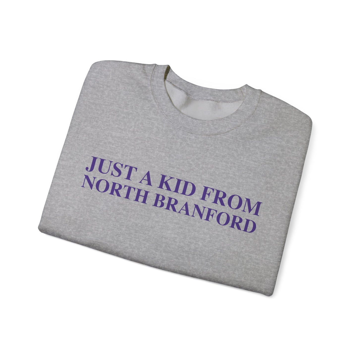 Just a kid from North Branford Unisex Heavy Blend™ Crewneck Sweatshirt