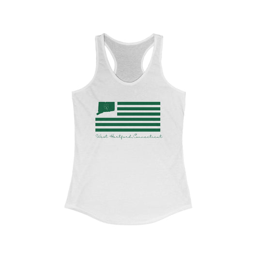 West Hartford Connecticut St Patrick’s Day Flag Women's Ideal Racerback Tank Top