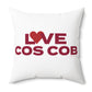 Love Cos Cob Spun Polyester Square Pillow