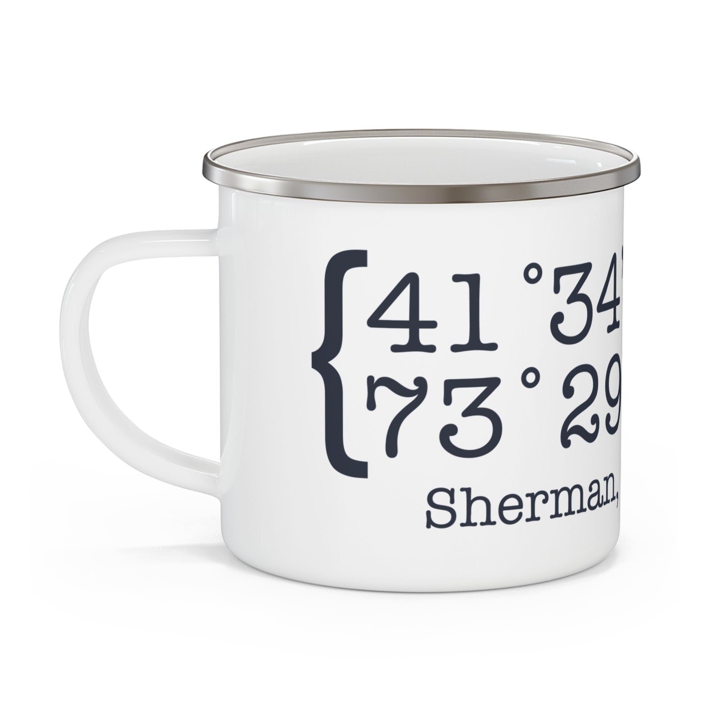 Sherman Coordinates Enamel Camping Mug