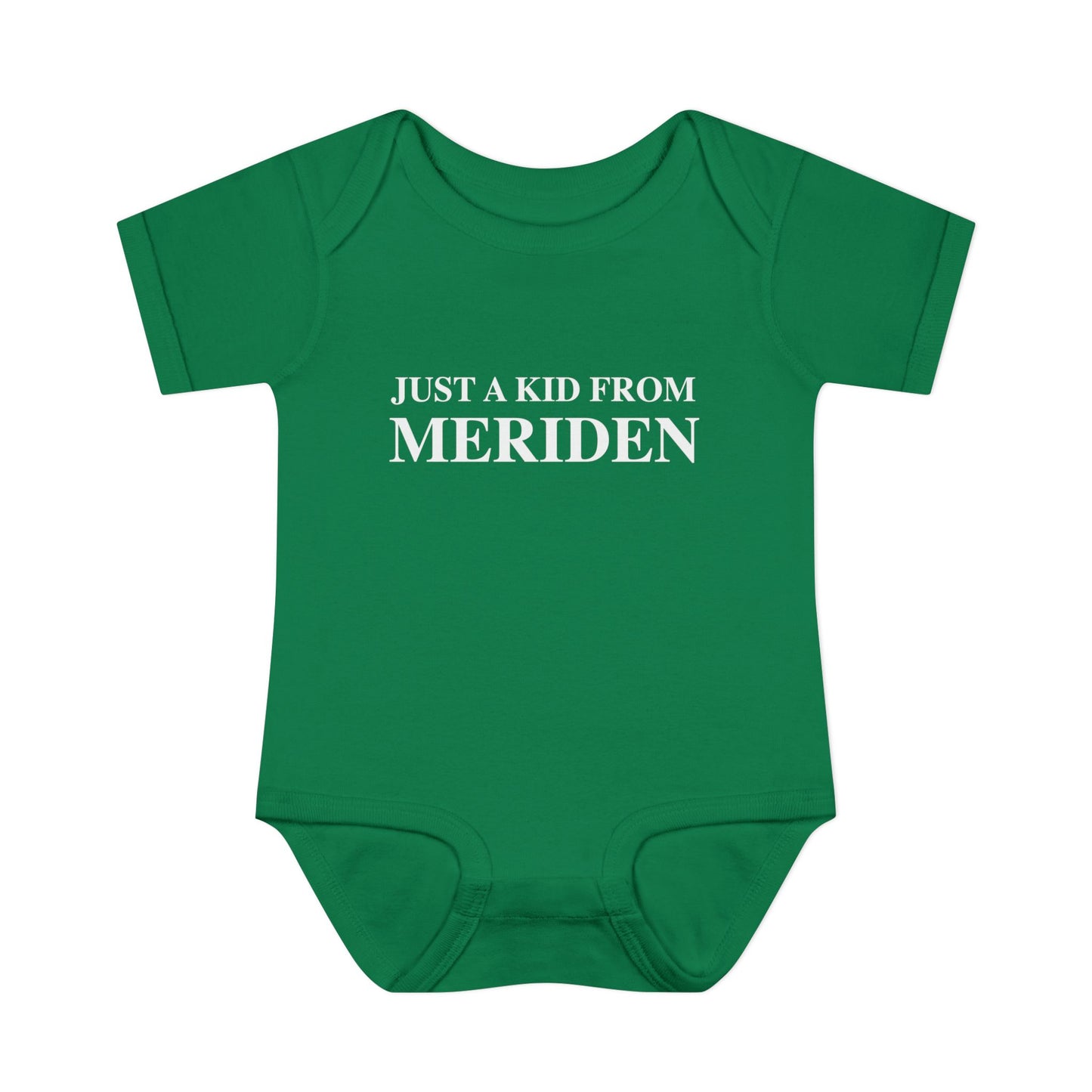 Just a kid from Meriden Infant Baby Rib Bodysuit