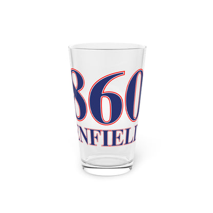 860 Enfield Red, White & Blue Pint Glass, 16oz