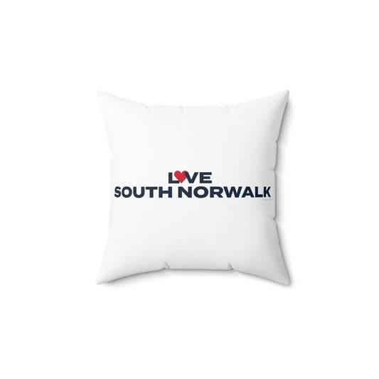Love South Norwalk Spun Polyester Square Pillow