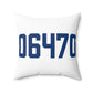 06470 Newtown Connecticut Zip Code Spun Polyester Square Pillow