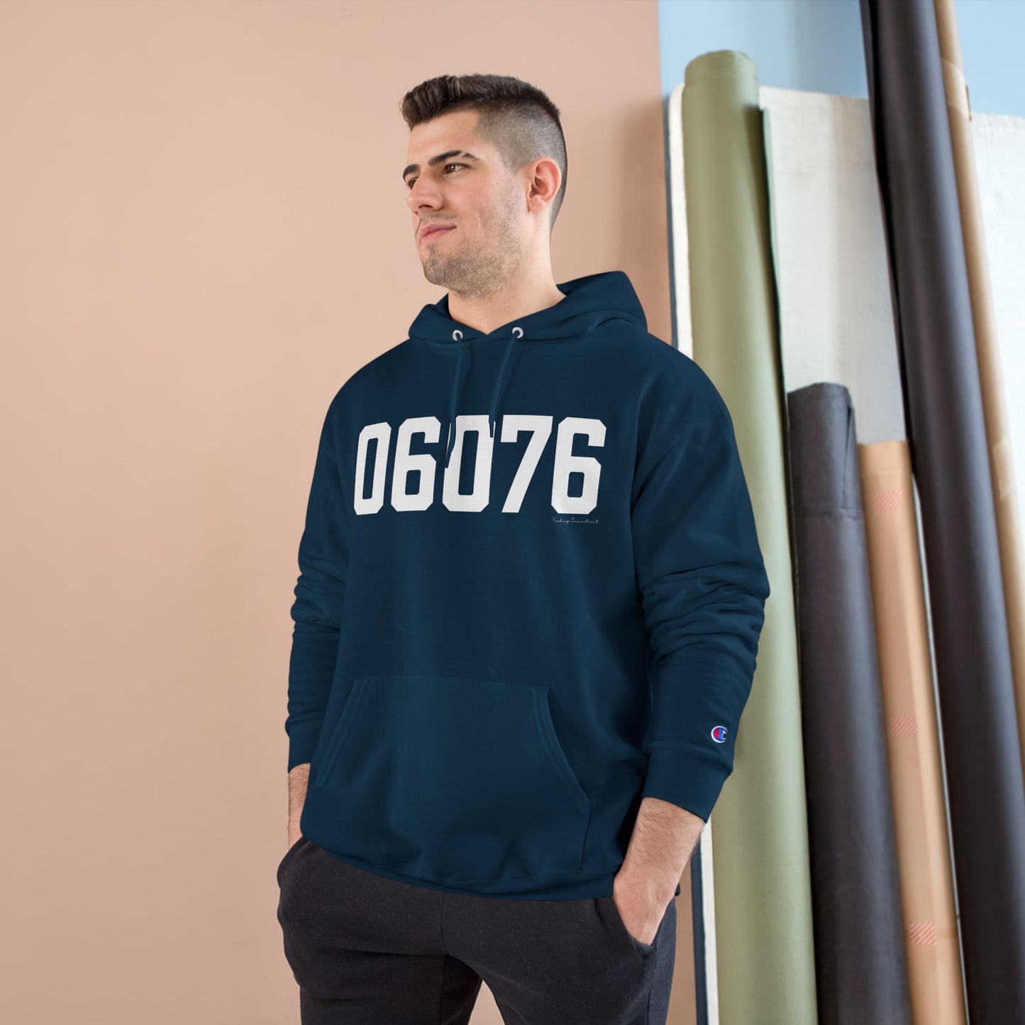 06076 Stafford CT Zip Code Champion Hoodie