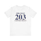 Orange 203 Connecticut Jersey Short Sleeve T-Shirt