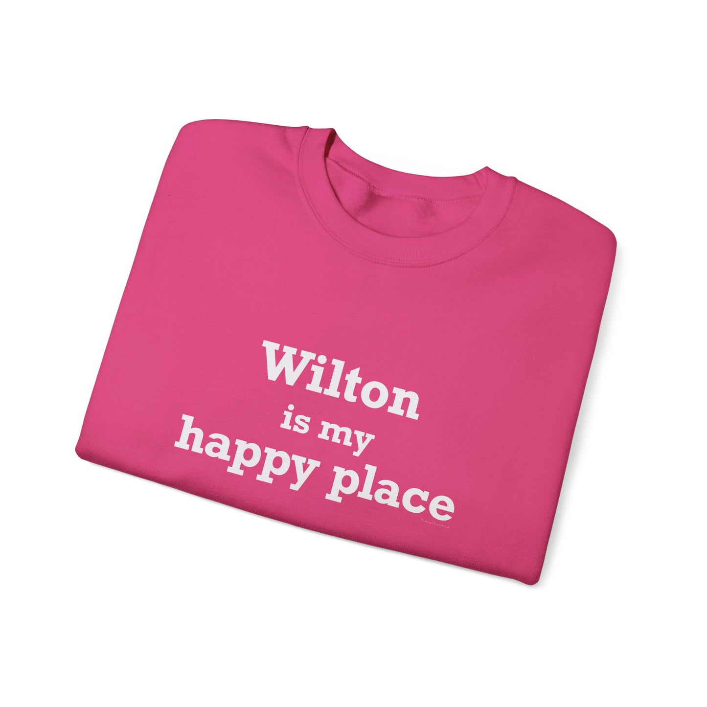Wilton is my Happy Place Unisex Heavy Blend™ Crewneck Sweatshirt