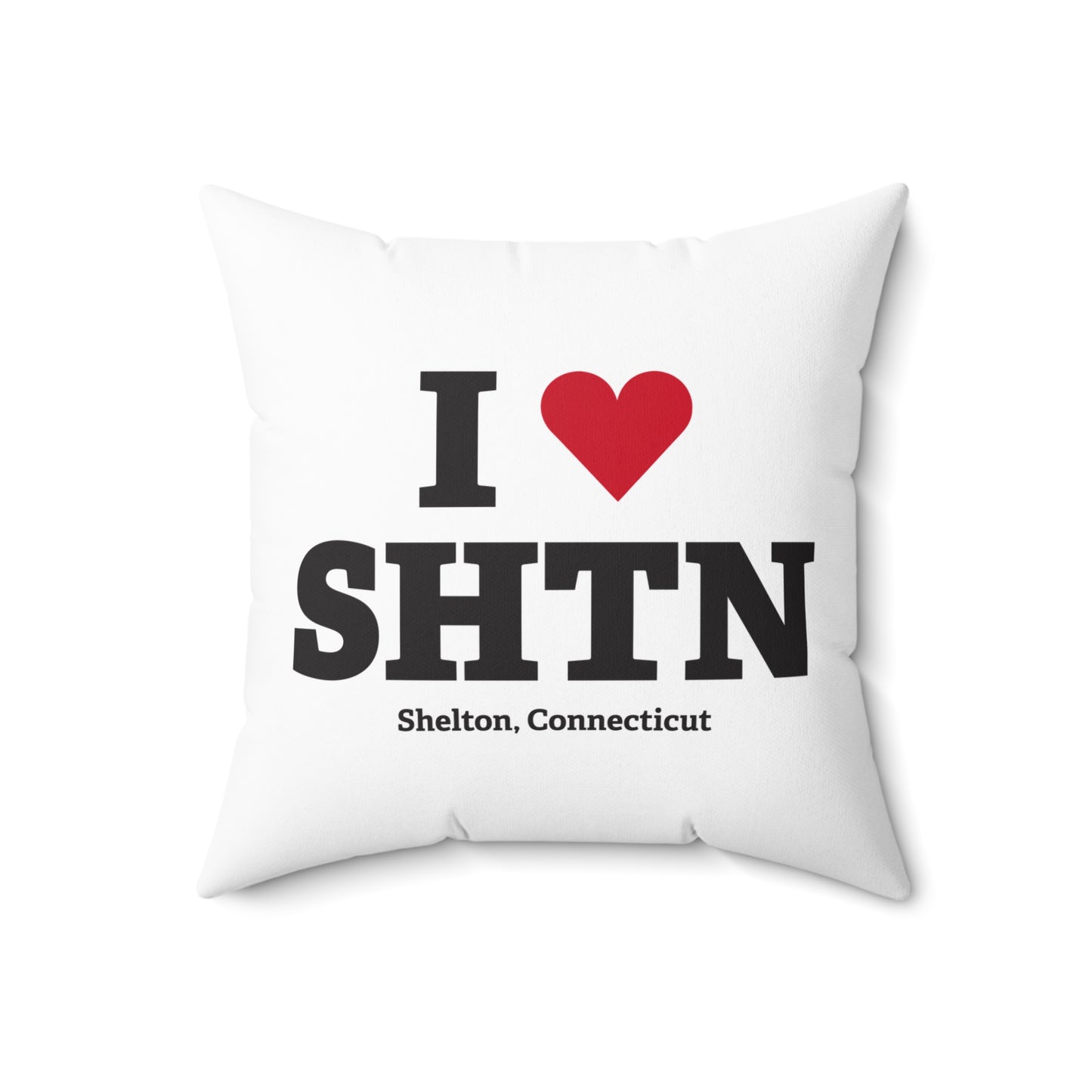I Heart SHTN Spun Polyester Square Pillow