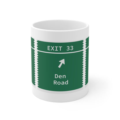 Vintage Merritt Parkway Exit 33 Sign Mug 11oz