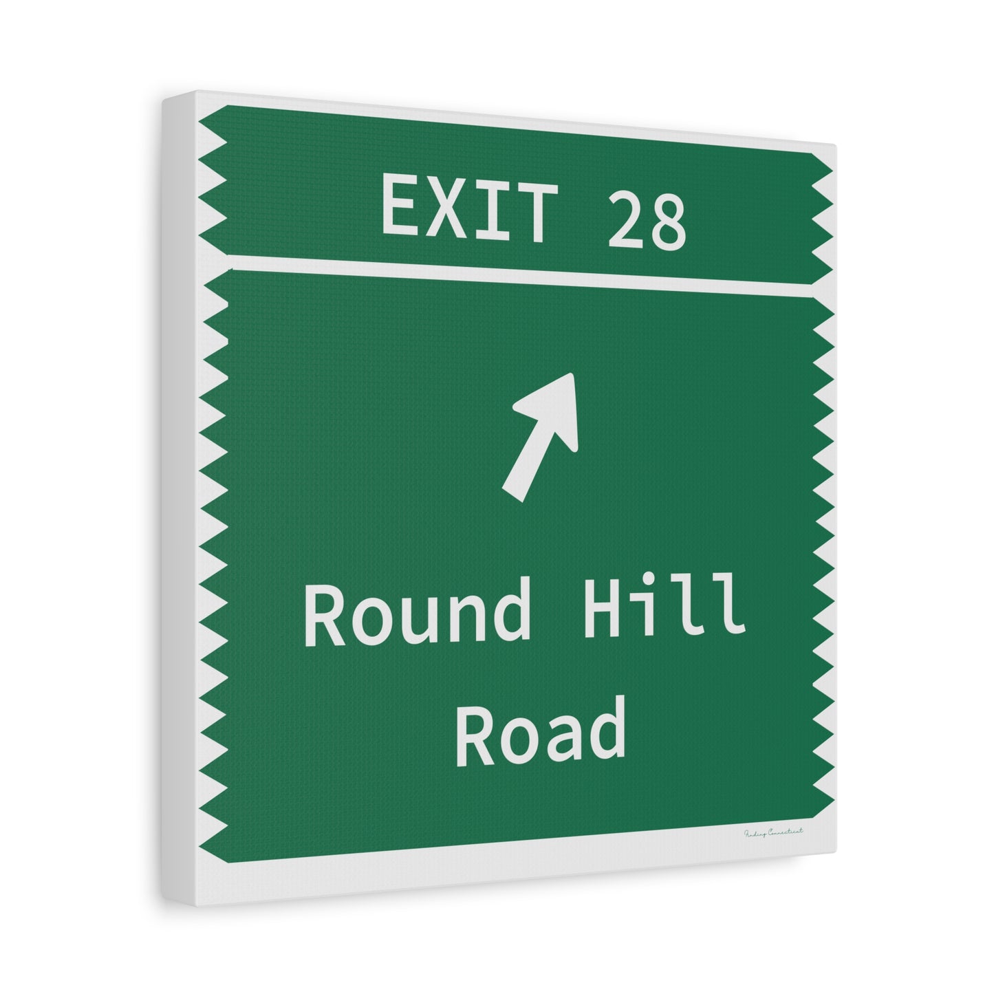 Vintage Merritt Parkway Exit 28 Sign Matte Canvas, Stretched, 1.25"