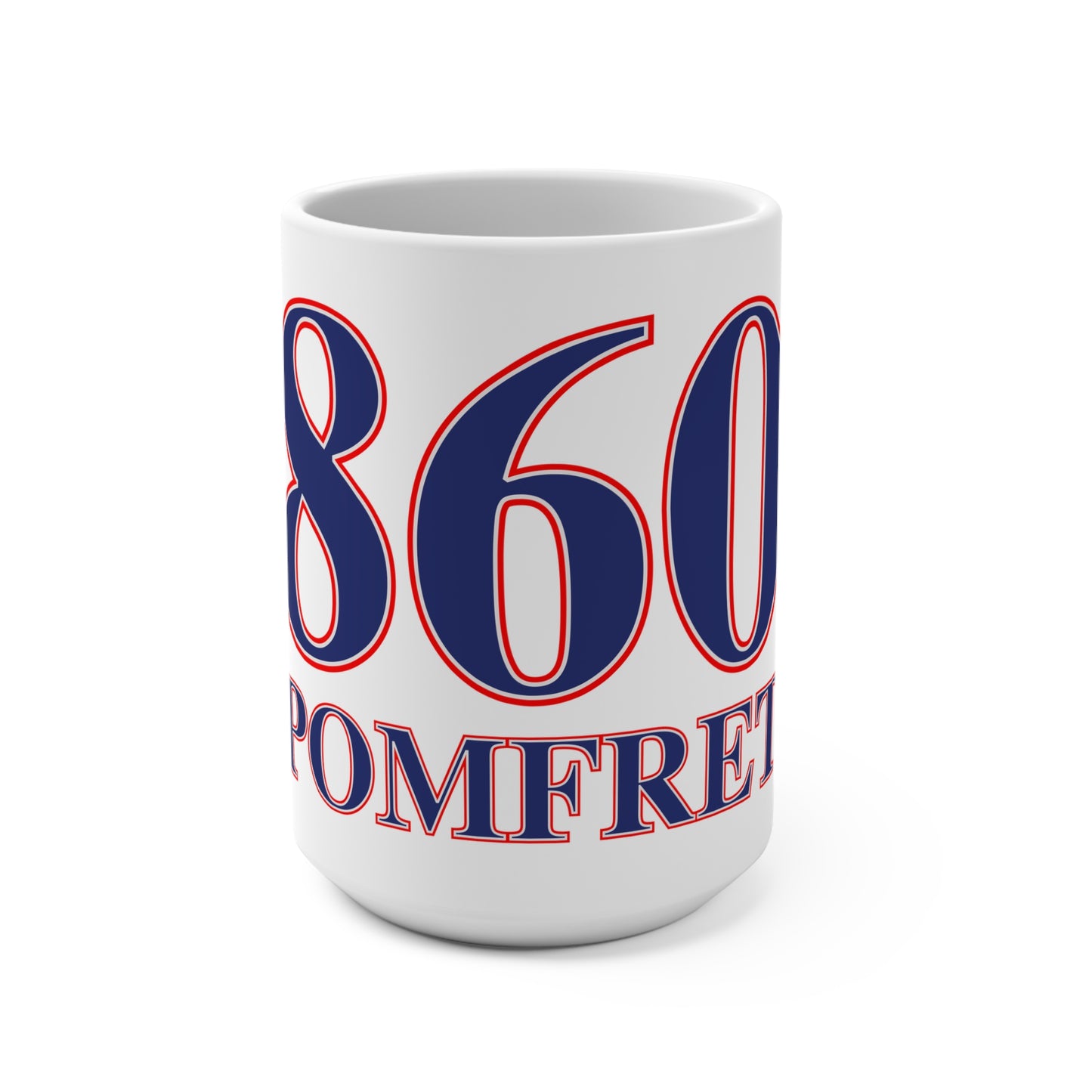 860 Pomfret Red, White & Blue Mug 15oz